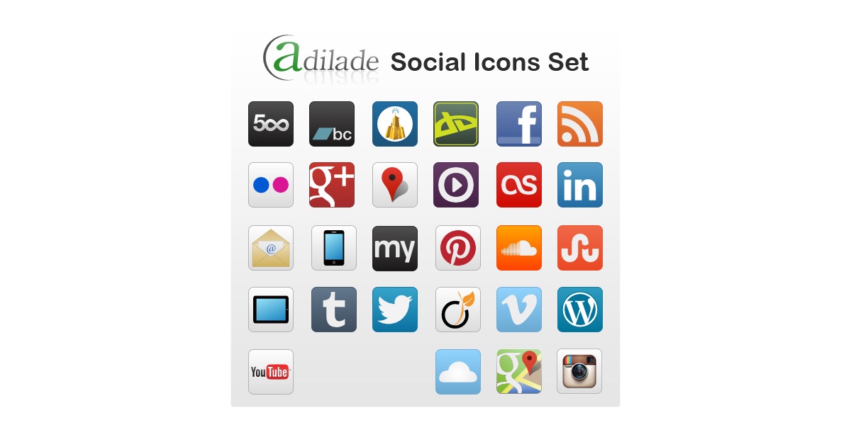 Adilade Social Icons Set