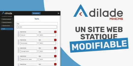 Adilade MiniCMS : un site web statique modifiable !