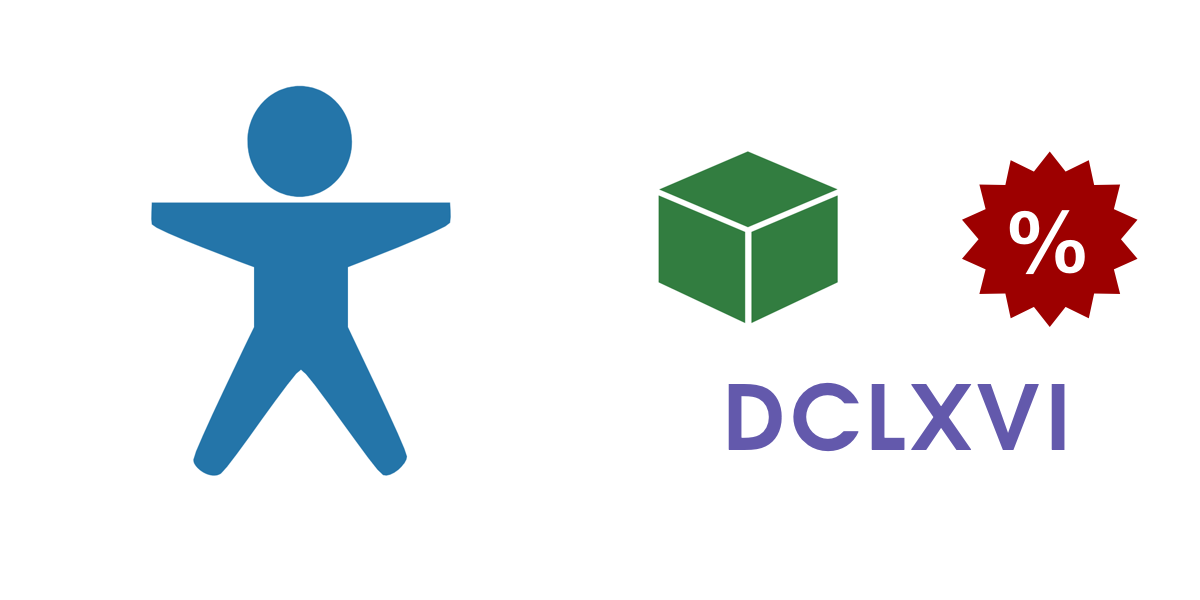 Tests d'accessibilité : surfaces, volumes, prix et chiffres romains